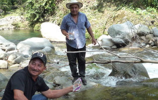 Sauberes Wasser am Jilamito Fluss
