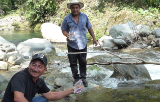 Sauberes Wasser am Jilamito Fluss Sauberes Wasser am Jilamito Fluss
