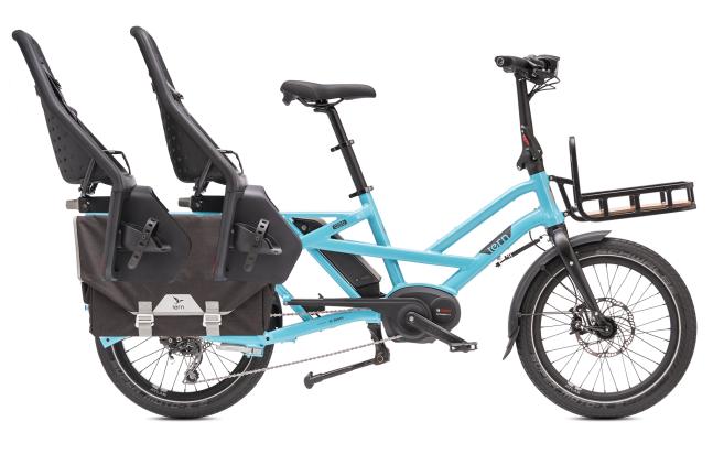 Das „Tern GSD“ (Family) ist E-Lastenrad, Tourenvelo, Kindertaxi und Hingucker in Einem und dabei auch noch kürzer als ein Hollandrad – ab 3.999 Euro mit 500-Wattstunden- Akku und Seitentaschen.
